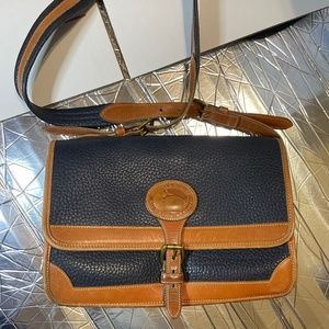 Dooney & Bourke Vintage Navy Blue Leather Bag
